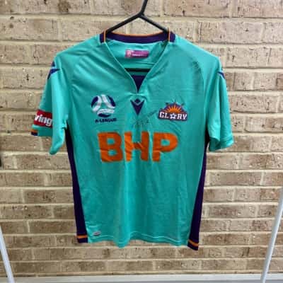  Mens signed  Macron Perth Glory 2021-22 A-League away shirt Size S 