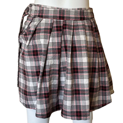 Dangerfield Womens Tartan Pleated Wrap Skort Size 6