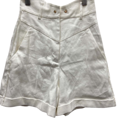 Sass & Bide Womens  Size 4 High Wasted / Tailored Shorts White RRP $350.00