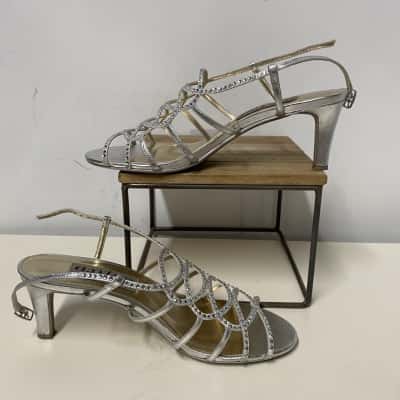 Alan Pinkus Womens  Size 10 Heels Silver 