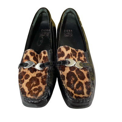 Ziera Womens Slip ons Size 38 Animal print / Black  