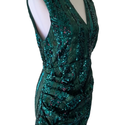 (NEW) Pilgrim Shauna Dress, Green Midi Size 14