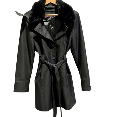 Events Womens  Size 16 Trench Coat Black  