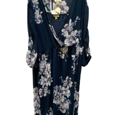 beme Womens  Size 18 Maxi Dress / Sleeveless Dress  Floral / Navy Blue 