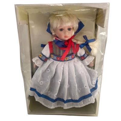 Danish porcelain doll in national costume new