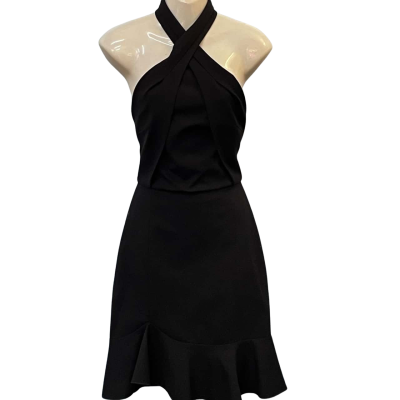 N/Nicholas Womens Size 6 Bodycon/Halter Neck/Mini/Party Dress Black
