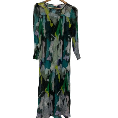 Gorman Womens  Size 6 Midi Dress Black  / Green / Multicoloured / Pattern 