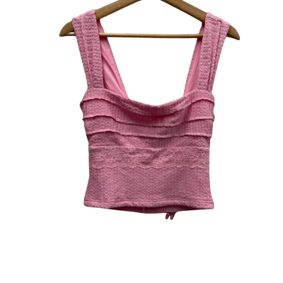 Beginning Boutique Womens  Size 10 Bow Top/Sleeveless Pink  