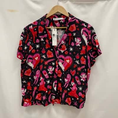 Black Friday Kids Shirt/Top Size 16 Multicoloured RRP$68