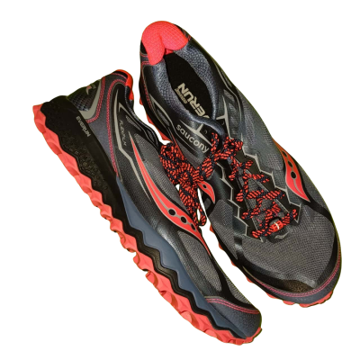Saucony Pink and Grey US: 11 Sneakers Powertrac Shoes Kicks Everrun Mesh 