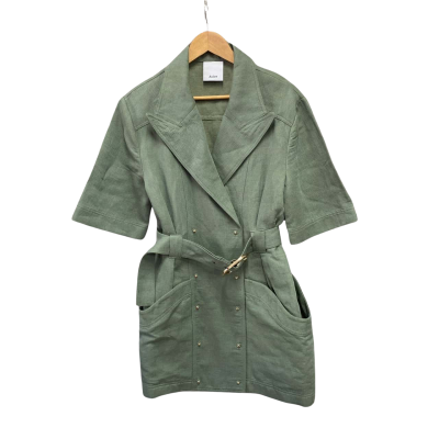 Acler Womens  Size 10 Short Sleeve Dress  Green 