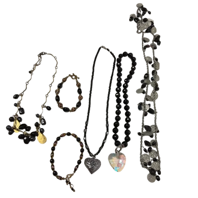 Assorted  Womens Bracelets / Necklaces Black  tones