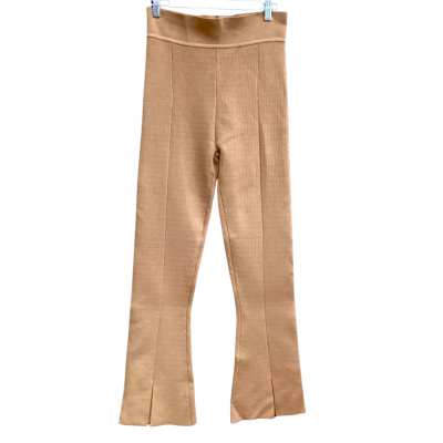 BY JOHNNY. Window Knit Split Pant  Size XL Brown 