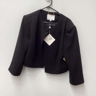 Anthea Crawford Womens  Size 16 Cropped Jacket Black  