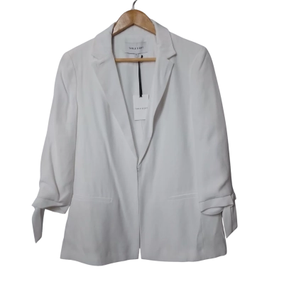 Table Eight Women's  Size 12 White Open Jacket 