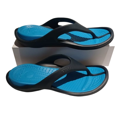 Crocs Men's Flip Flops Black / Blue size 12