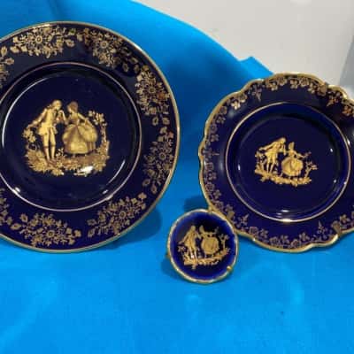 Limoges France plates set of three