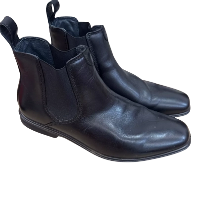 Hush Puppies Mens  Size 10 Black Leather Mens Boots 