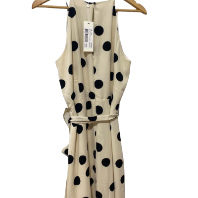 Forcast Womens  Size 12 Maxi Dress Cream / Polka Dot 
