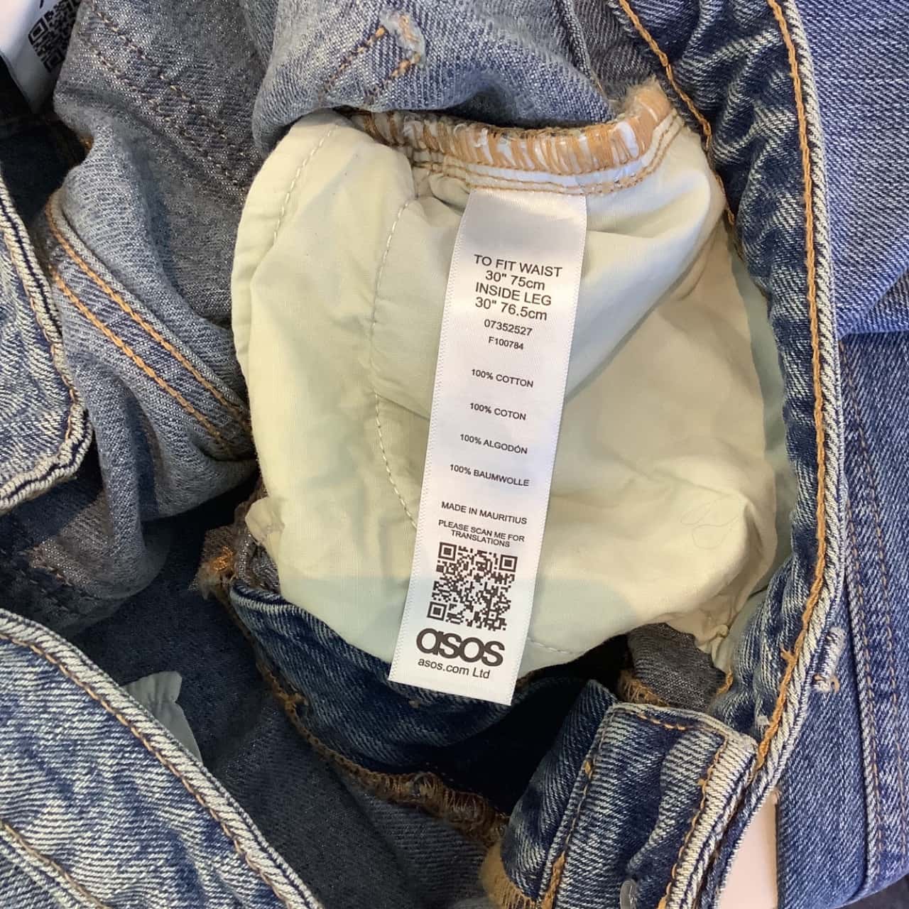 ASOS Womens Size 30/30 Wide Leg Jeans Blue