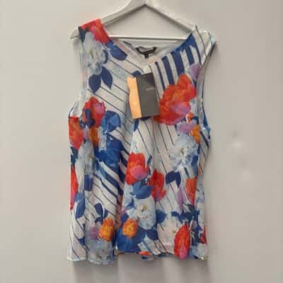 New- Liz Jordan Womens  Size XXL Sleeveless Top Floral / Multicoloured 