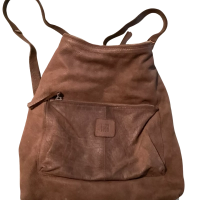 Biba suede leather bag/ backpack Brown 