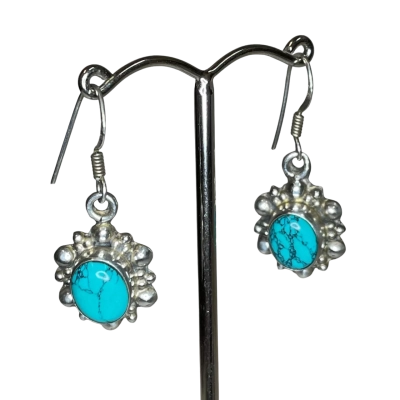 Womens Drop Earrings Sterling Silver 925/Silver look/Turquoise