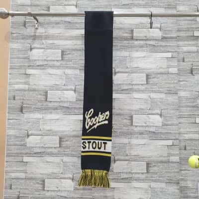  Mens Coopers Stout Scarf Black  / White / Yellow 