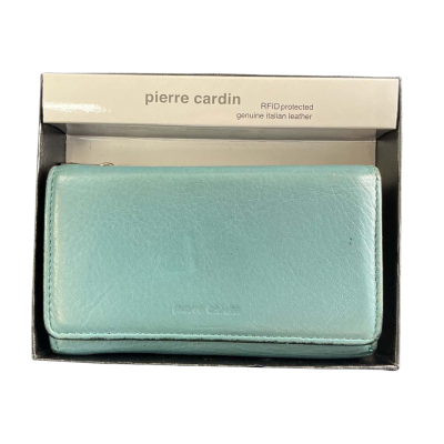 Pierre Cardin Womens Leather Wallet Blue 
