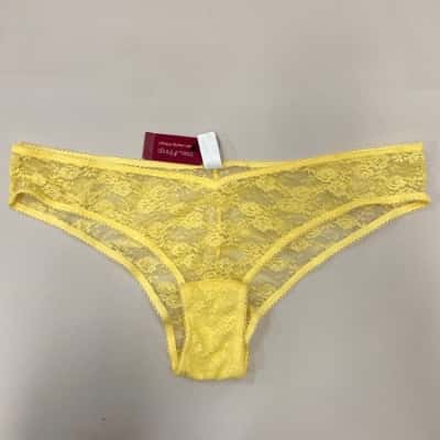 Brand New - Bras N Things - Womens Caitlin Brazilian Brief - Size 18 - Yellow (RRP $17.99)