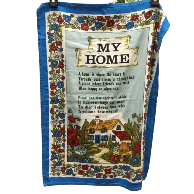 Vintage My Home Tea Towel as pictured
