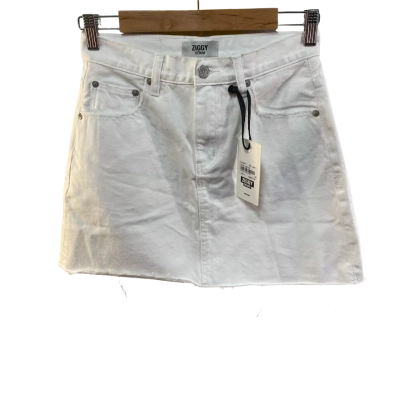 BNWT Ziggy Denim Womens  Size 26 Denim Skirt White RRP $79.00