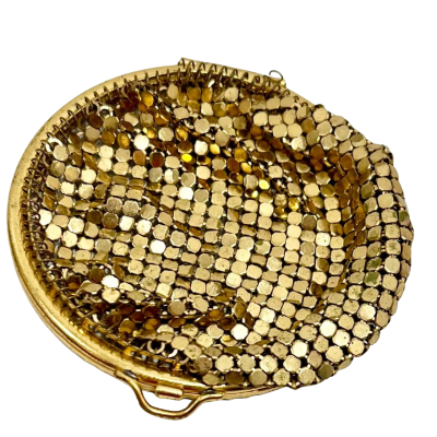 Vintage Gold mesh Round Coin Purse