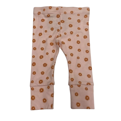 BNWT Sportscraft Kids Size 0 Brown/Pink Pattern Leggings  