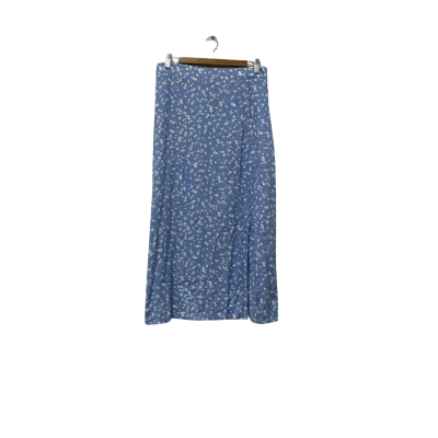 Dotti Womens  Size 12 Midi Skirt Blue / Floral / White 