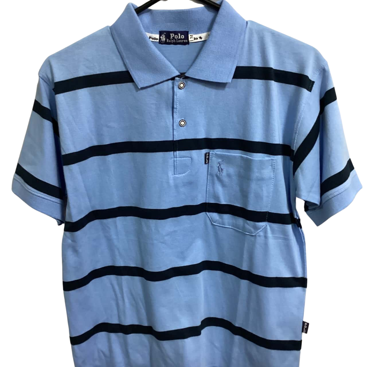 Polo Ralph Lauren Mens Size M Polos Black / Blue / Striped (s)