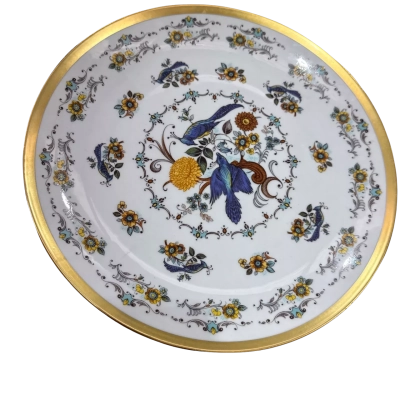 Royal Porzellan Bavaria KPM Germany Handarbeit Blue Birds & Flowers ServingPlate