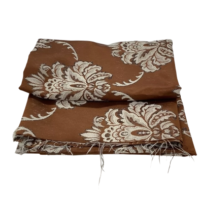 Thick Rust / Beige Fabric with Gold Thread Suit Upholstery 270 x 200 cm 
