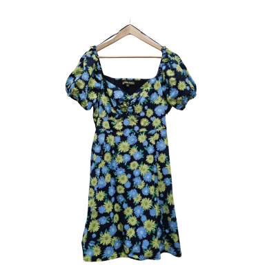 Princess Highway Size 18 Midi Dress Blue / Floral 