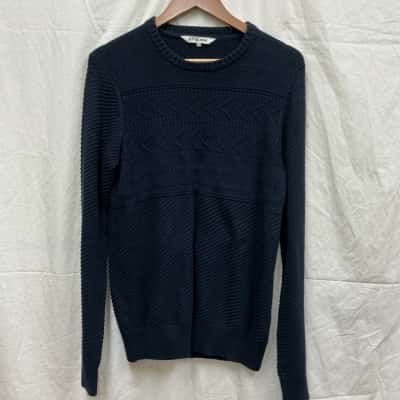 Ben Sherman Mens Size S Navy Blue Jumper