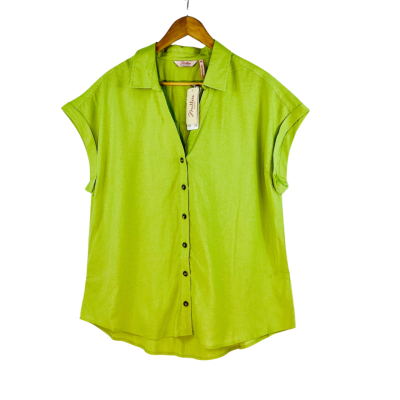Millers Woman - Pistachio Linen Blend Shirt (Size 16)