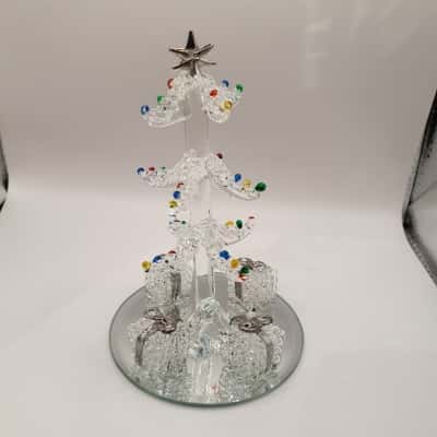 Clear Glass Christmas Tree 