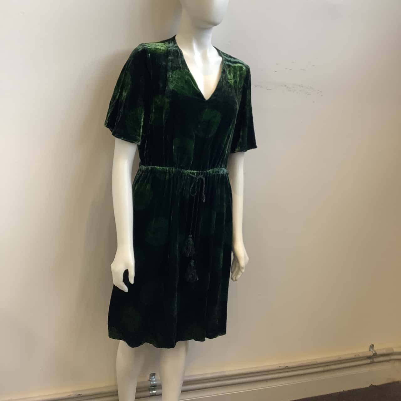 green emerald velvet dress Dark Green Velvet Dress - Bridesmaid Dress main image 0