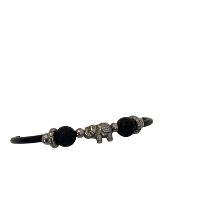 COSTUME Womens Black Stone Bracelet with Magnetic Clasp  #4