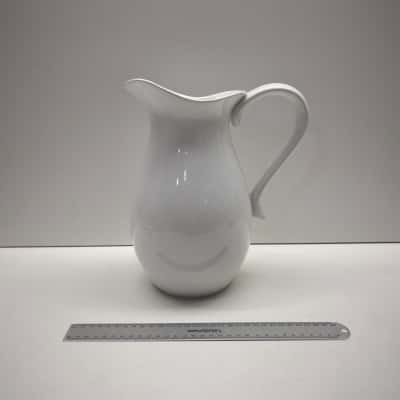 Threshold White Porcelain Water Pitcher Milk Jug Tableware Dishwasher Safe 22cm
