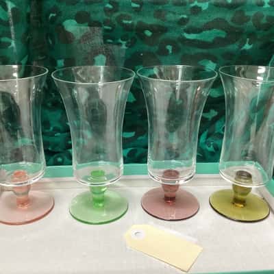 Vintage Harlequin Cocktail/Champagne Glasses