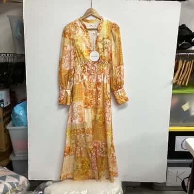 Womens  Size 6 Maxi Dress Multicoloured (k)