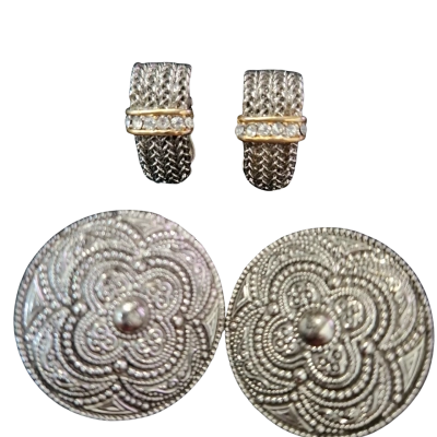  2 x Womens Clip On Earrings 