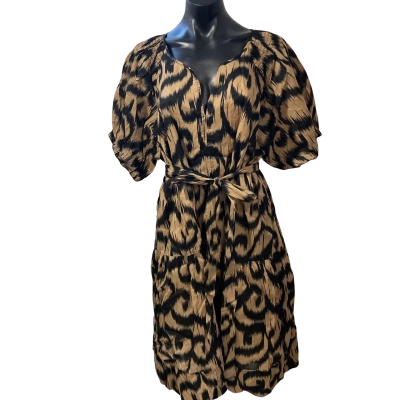 City Chic Womens  Size M Casual Dress Black  / Brown / Pattern 