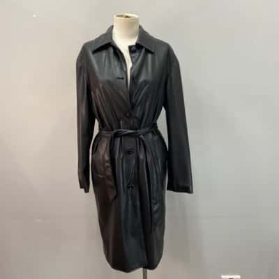 Bershka Womens  Size XS Trench Coat Black  